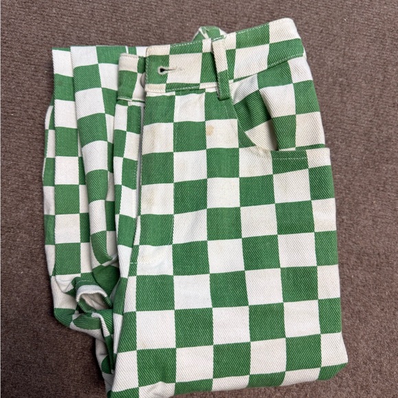 Pants - Green and White Checkered Pants